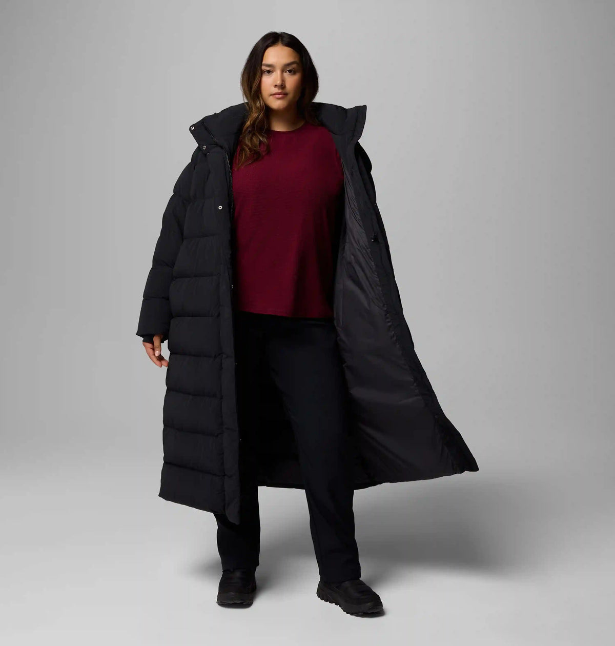Women's Amaze Puff Long Hooded Jacket - Plus Size