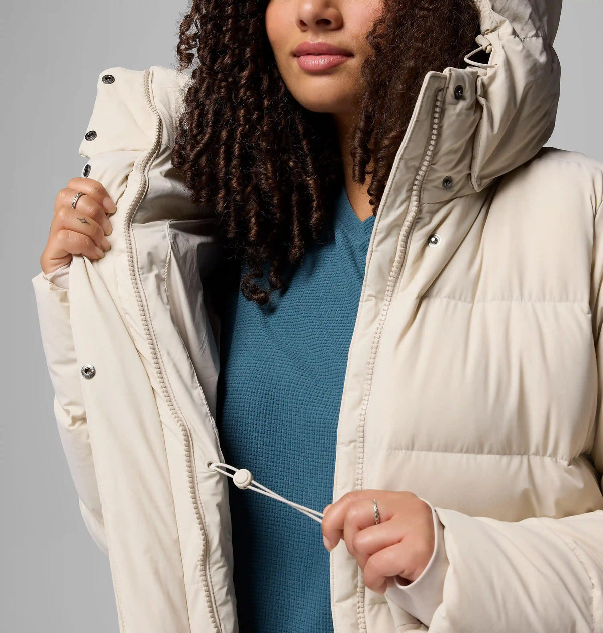 Women's Amaze Puff Long Hooded Jacket - Plus Size