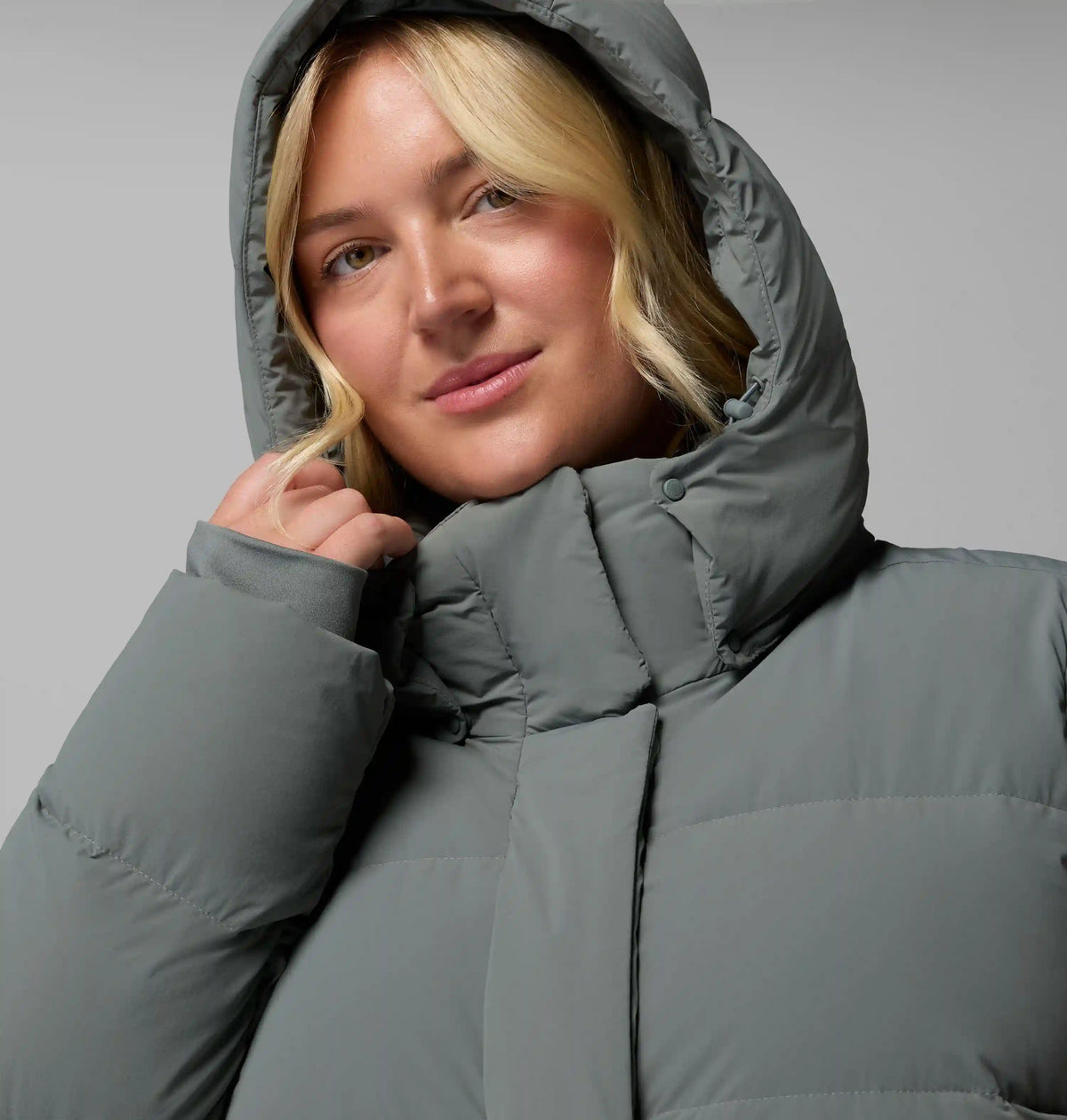 Women's Amaze Puff Long Hooded Jacket - Plus Size