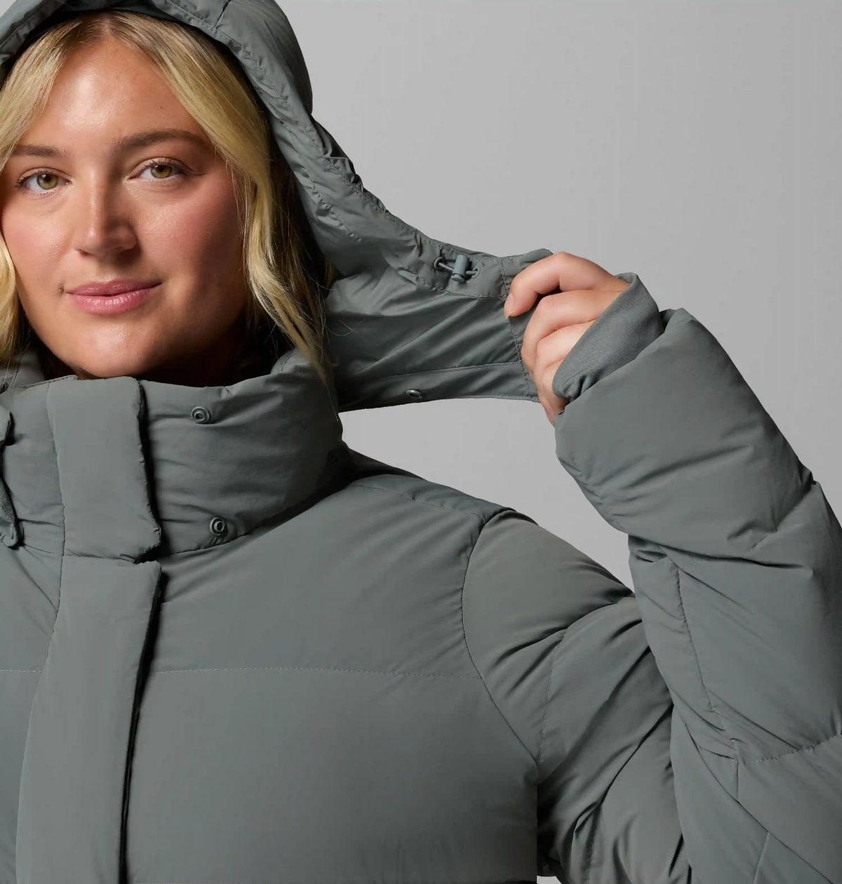 Women's Amaze Puff Long Hooded Jacket - Plus Size
