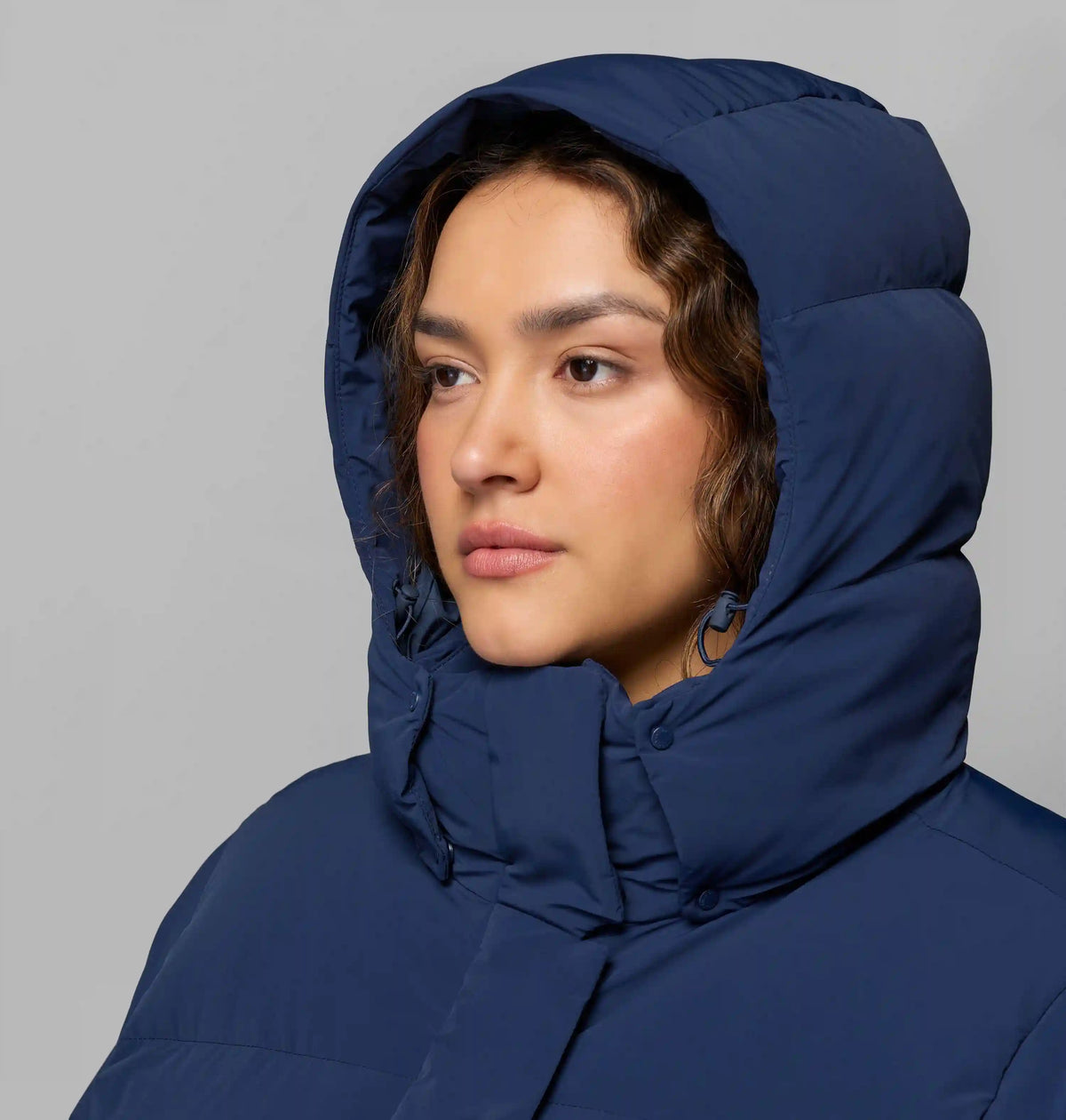 Women's Amaze Puff Long Hooded Jacket - Plus Size