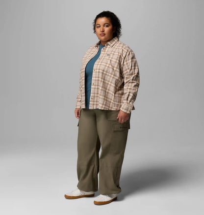 Women's Blue Point Creek Woven Long Sleeve Shirt - Plus Size
