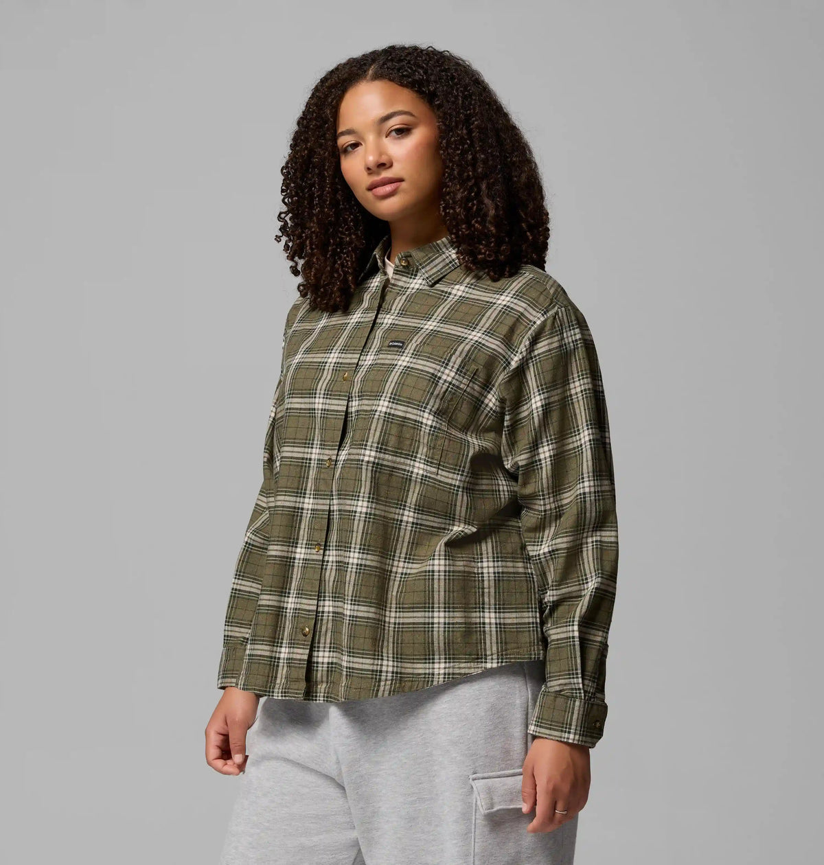 Women's Blue Point Creek Woven Long Sleeve Shirt - Plus Size