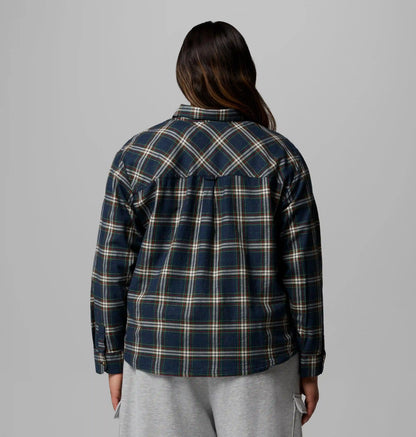 Women's Blue Point Creek Woven Long Sleeve Shirt - Plus Size