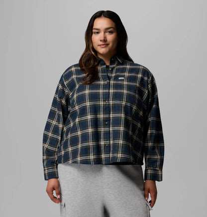 Women's Blue Point Creek Woven Long Sleeve Shirt - Plus Size