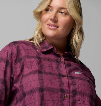 Women's Blue Point Creek Woven Long Sleeve Shirt - Plus Size