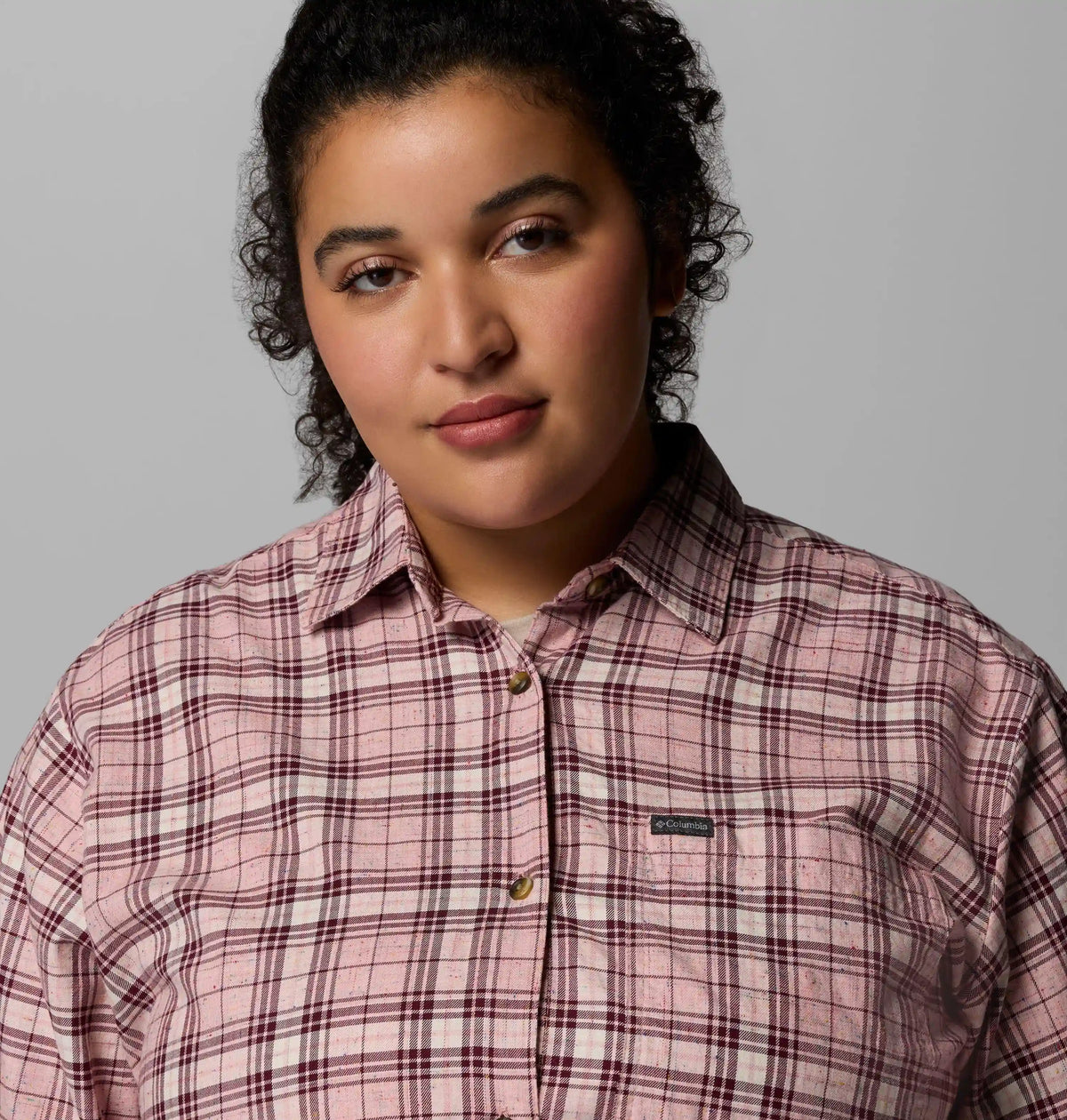 Women's Blue Point Creek Woven Long Sleeve Shirt - Plus Size