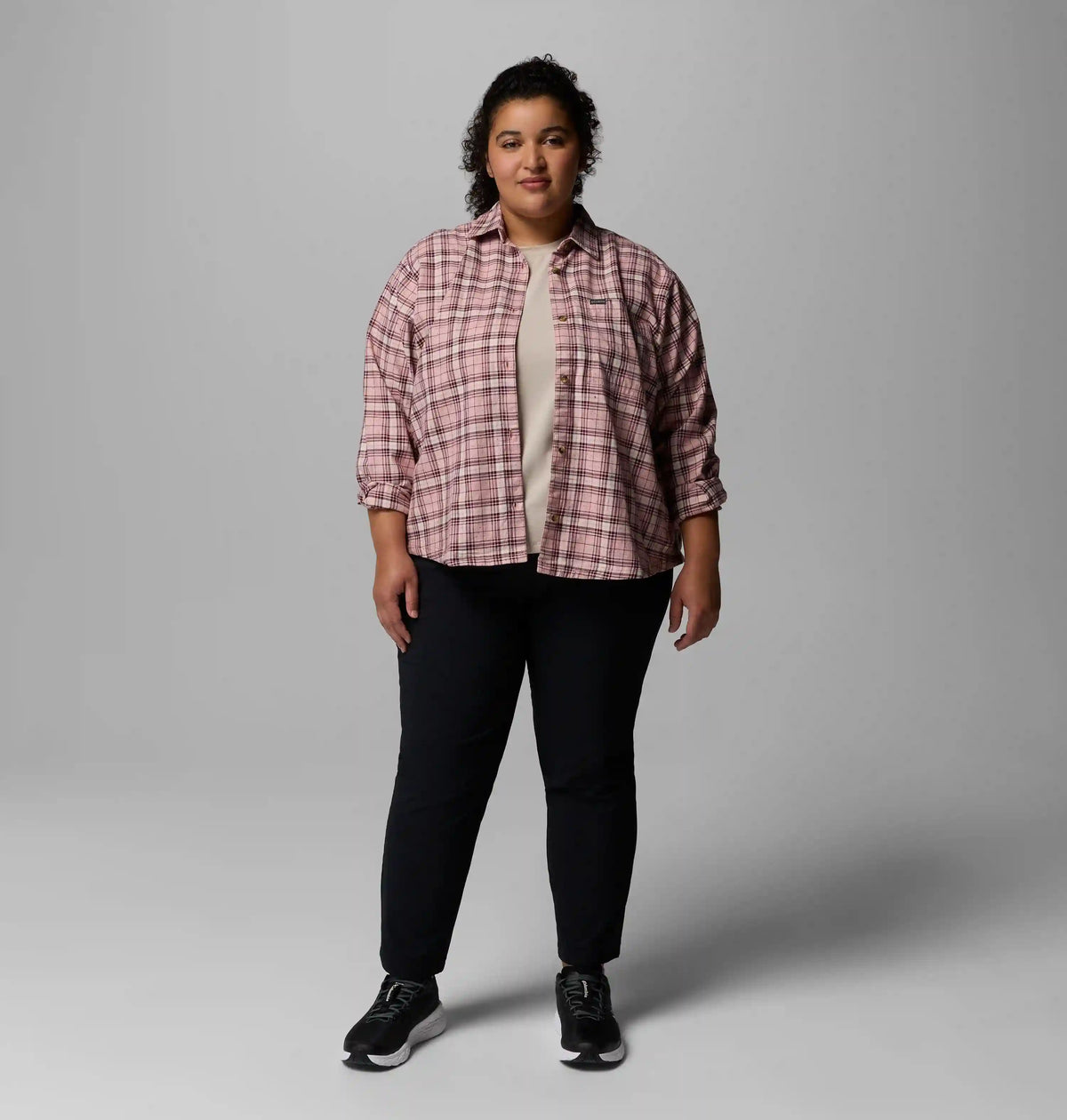 Women's Blue Point Creek Woven Long Sleeve Shirt - Plus Size