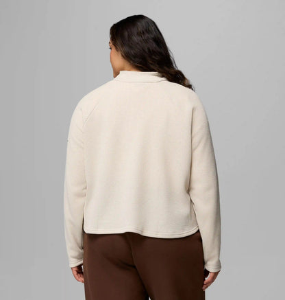 Women's Holly Hideaway Waffle Half Snap Shirt - Plus Size