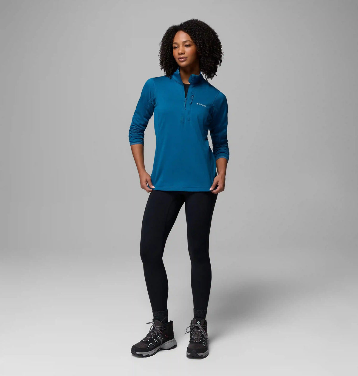 Women's Essential Hike Grid Fleece Half Zip Jacket