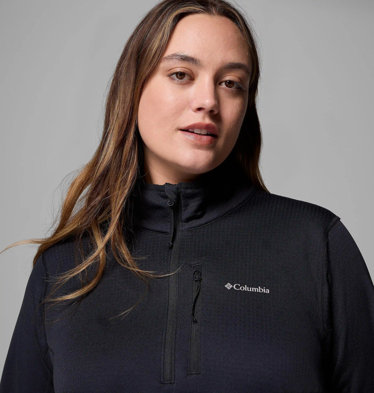 Women's Essential Hike Grid Fleece Half Zip Jacket - Plus Size