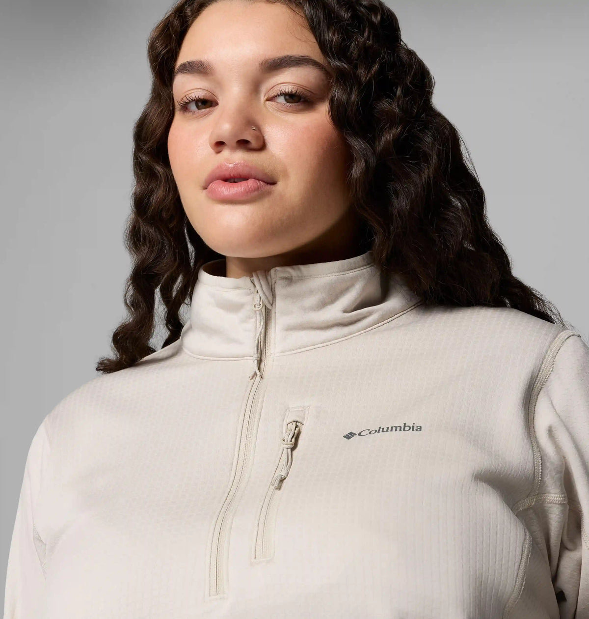 Women's Essential Hike Grid Fleece Half Zip Jacket - Plus Size