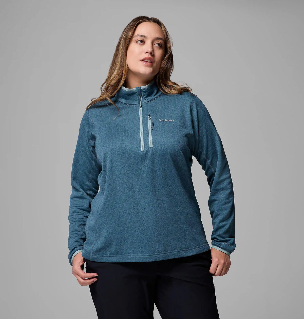 Women's Essential Hike Grid Fleece Half Zip Jacket - Plus Size