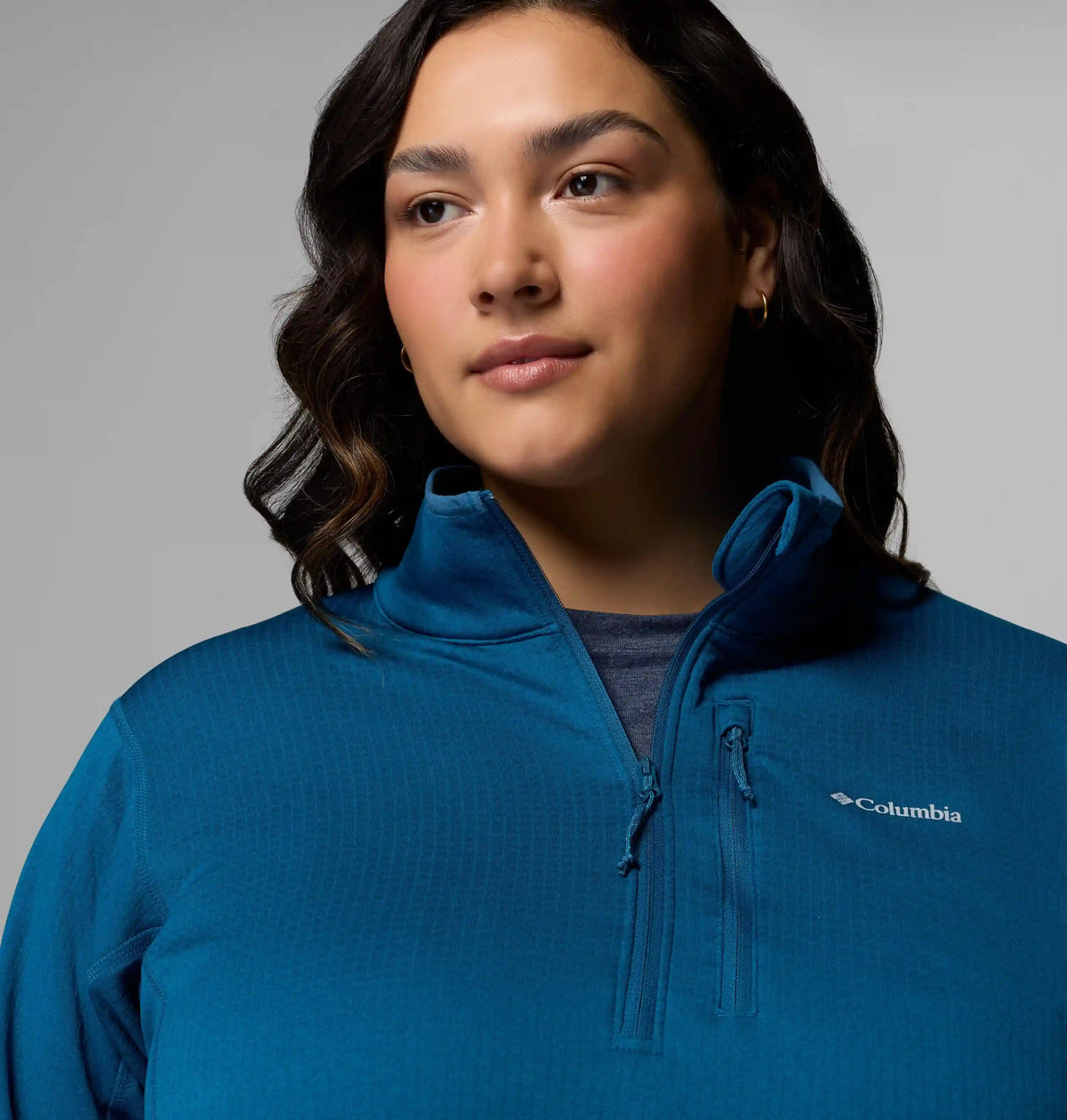 Women's Essential Hike Grid Fleece Half Zip Jacket - Plus Size