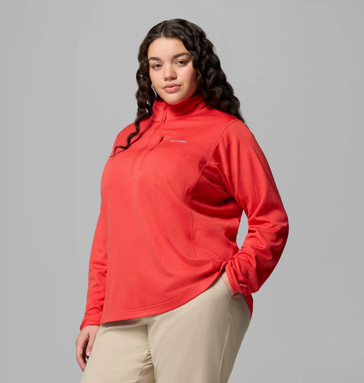 Women's Essential Hike Grid Fleece Half Zip Jacket - Plus Size