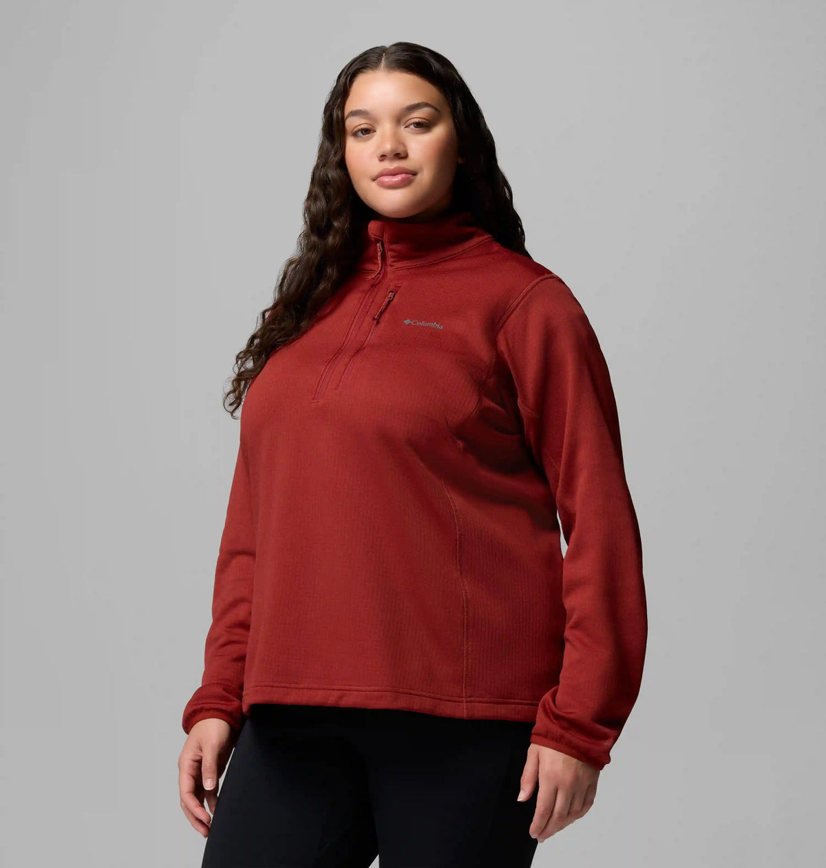 Women's Essential Hike Grid Fleece Half Zip Jacket - Plus Size