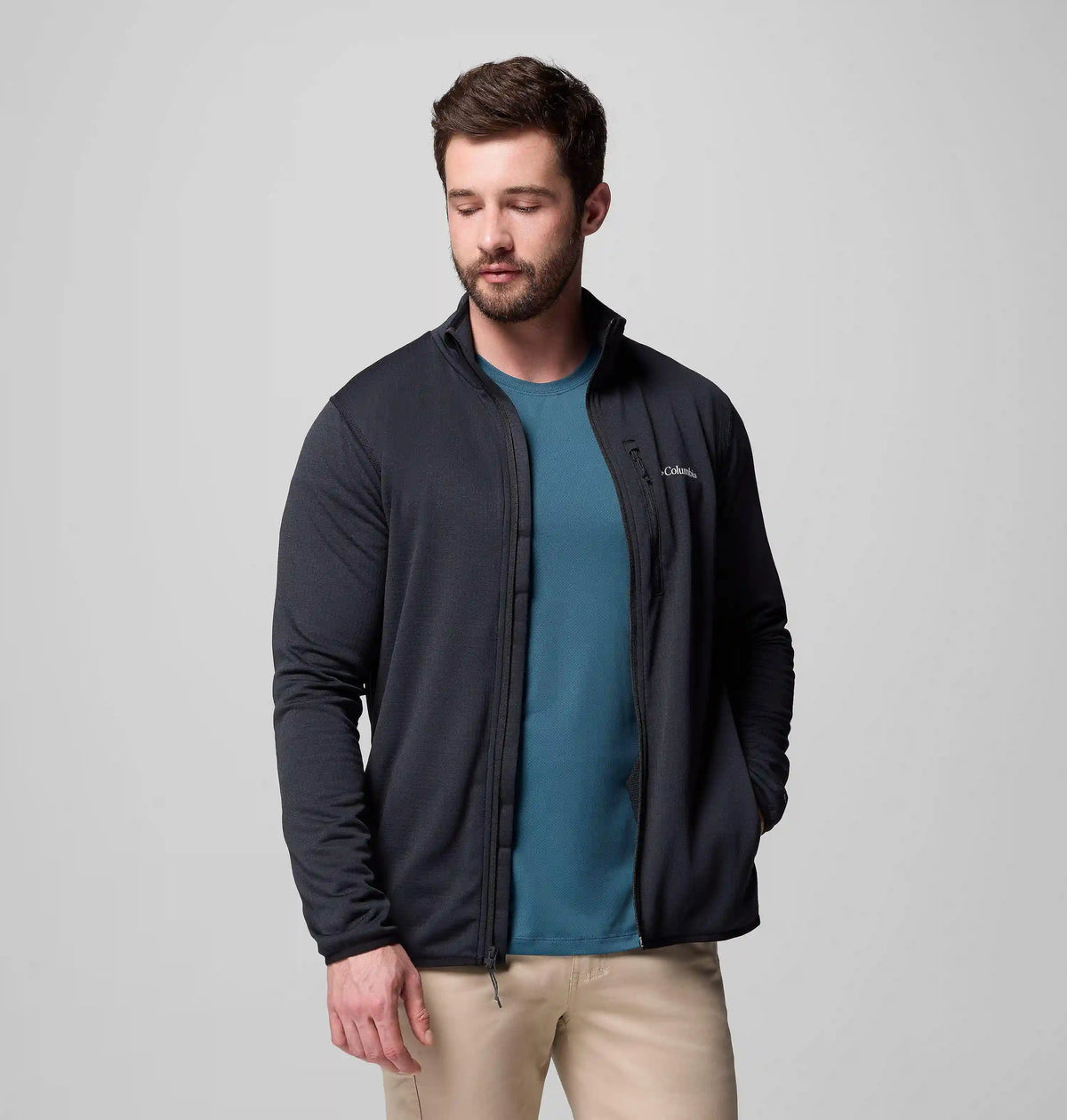Men's Essential Hike Grid Fleece Full Zip Jacket
