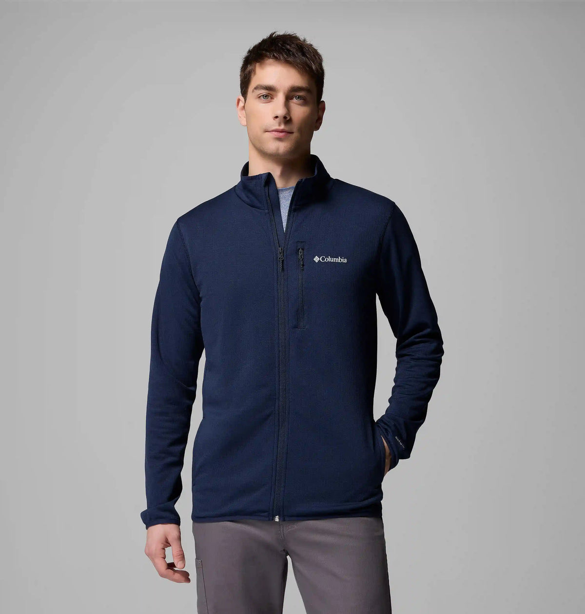 Men's Essential Hike Grid Fleece Full Zip Jacket