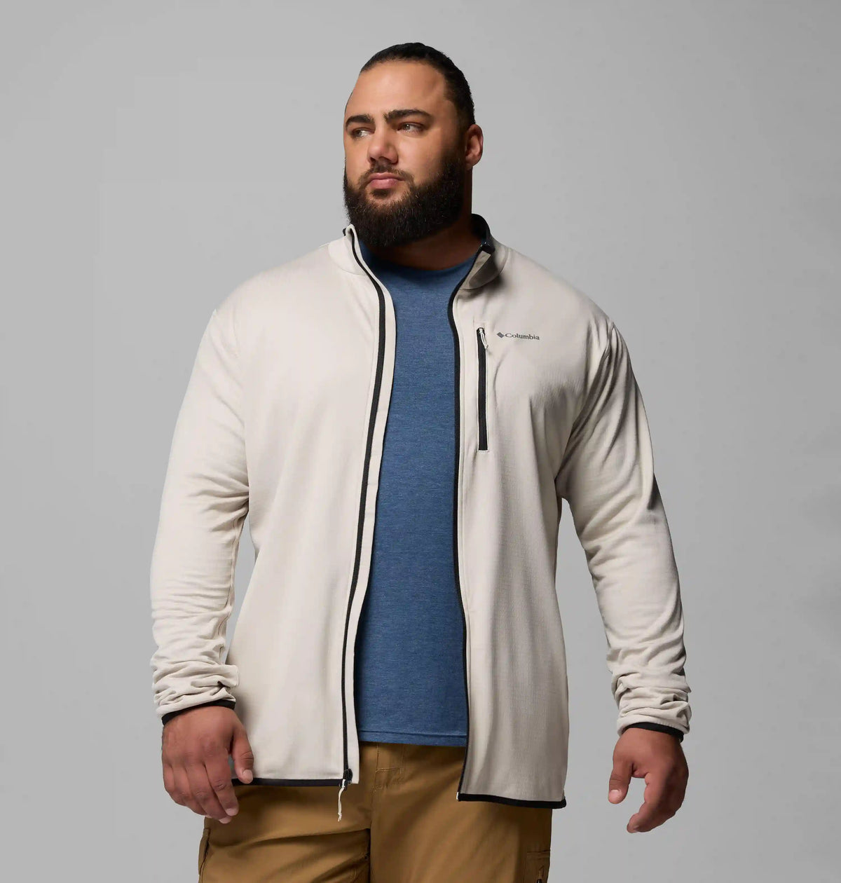 Men's Essential Hike Grid Fleece Full Zip Jacket - Big
