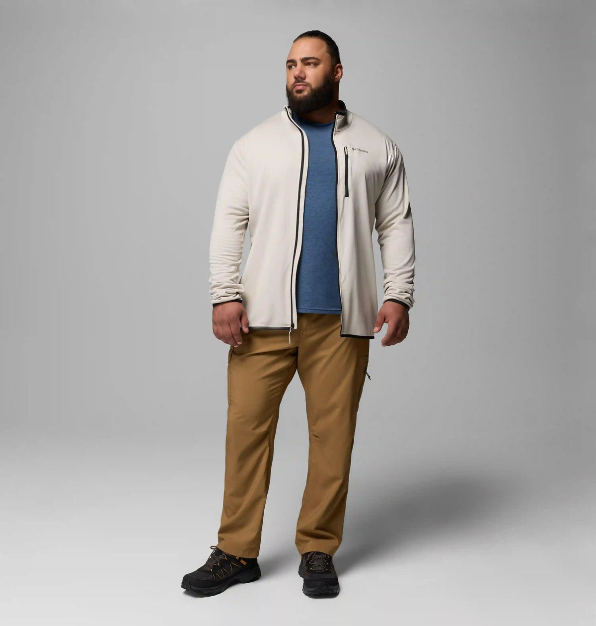 Men's Essential Hike Grid Fleece Full Zip Jacket - Big