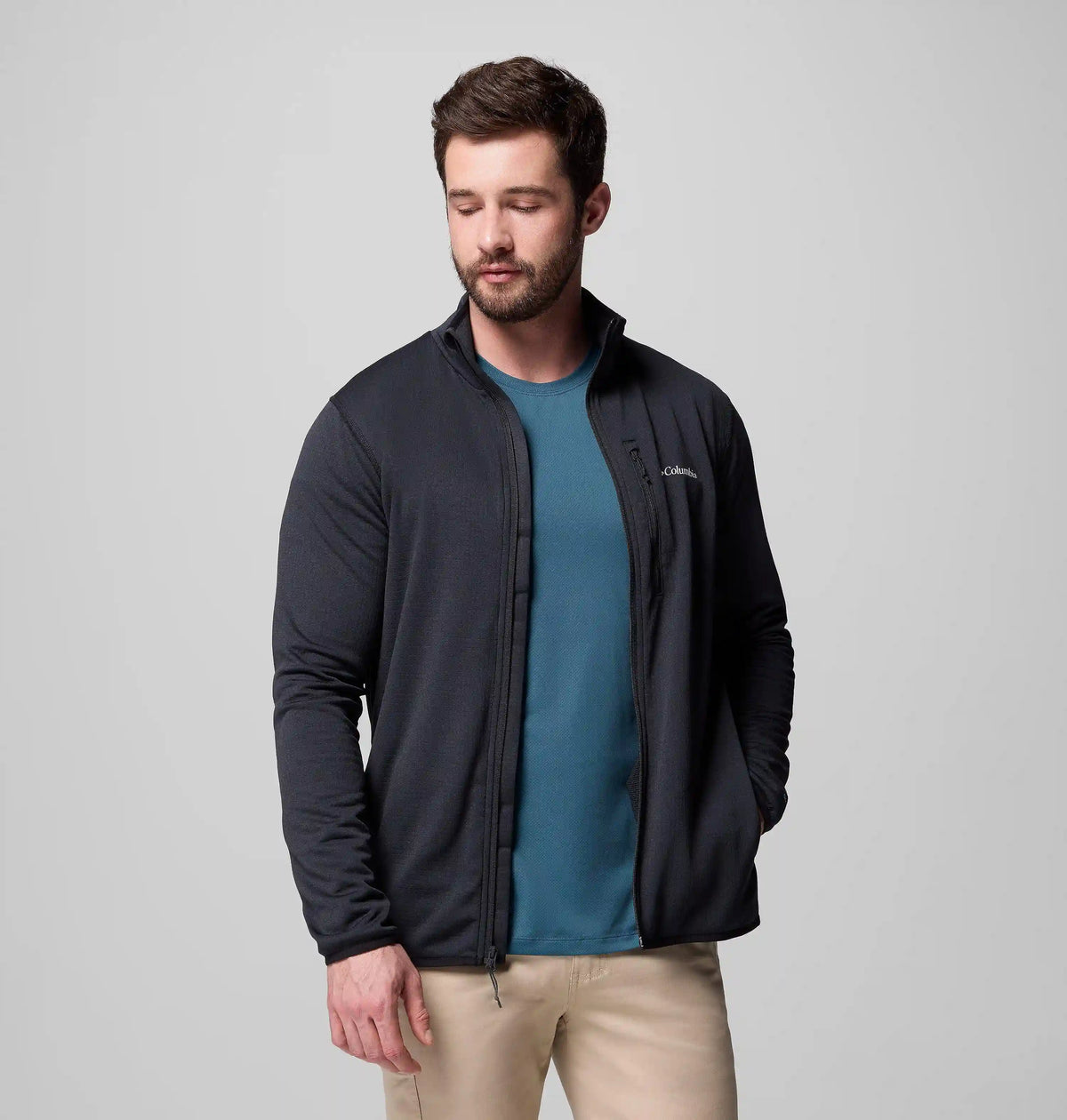 Men's Essential Hike Grid Fleece Full Zip Jacket - Tall