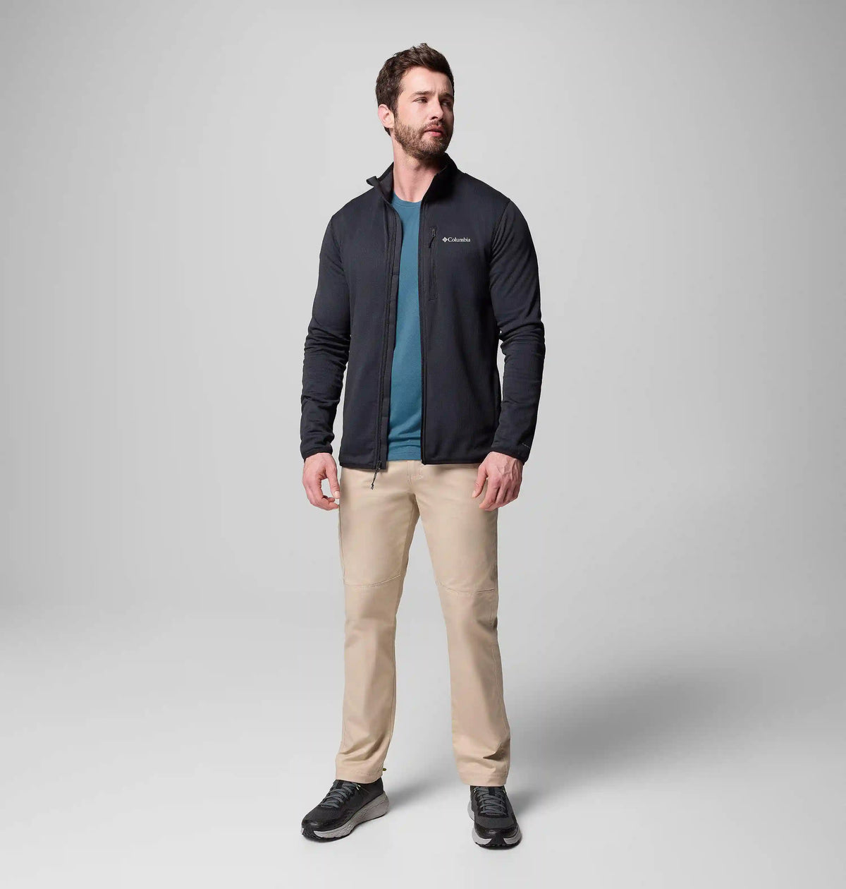 Men's Essential Hike Grid Fleece Full Zip Jacket - Tall