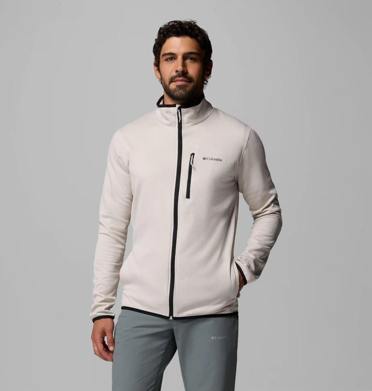 Men's Essential Hike Grid Fleece Full Zip Jacket - Tall