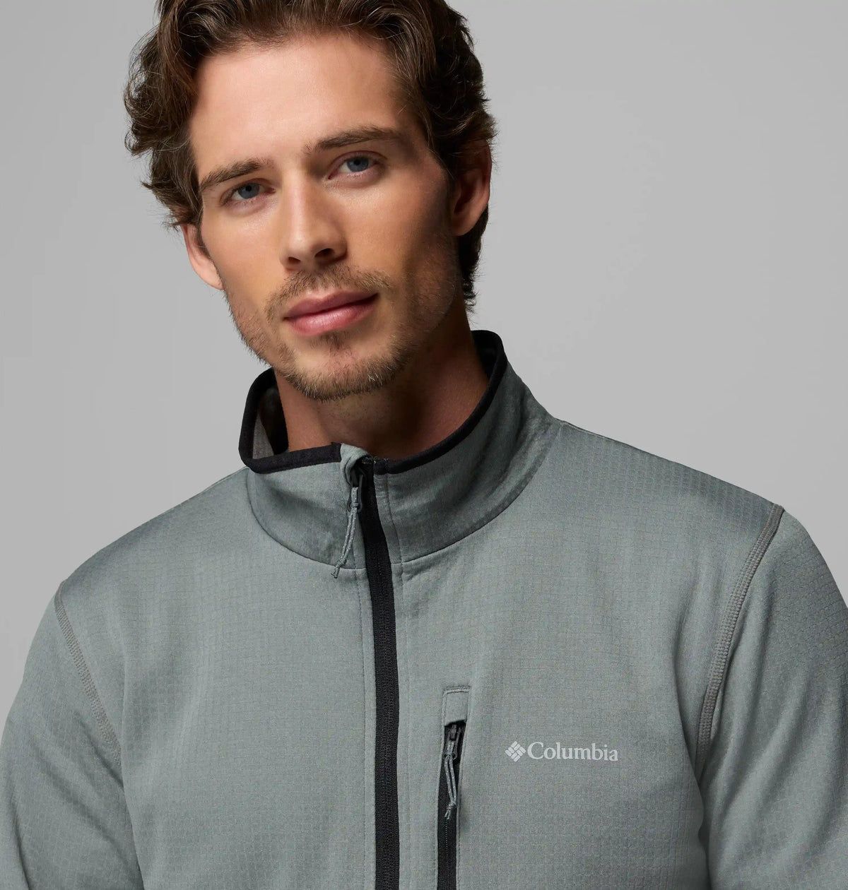 Men's Essential Hike Grid Fleece Full Zip Jacket - Tall