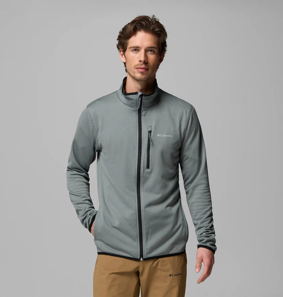 Men's Essential Hike Grid Fleece Full Zip Jacket - Tall