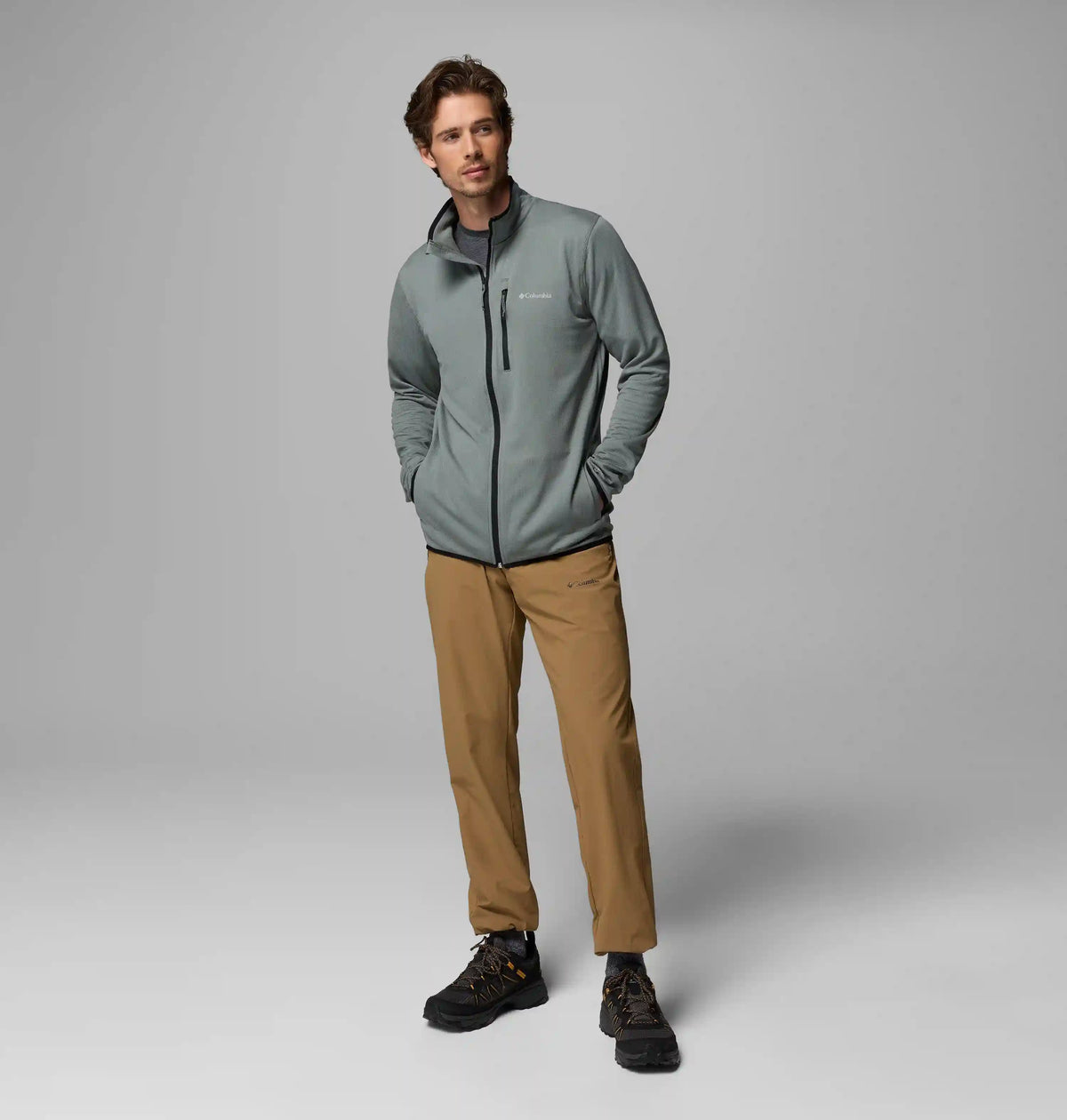 Men's Essential Hike Grid Fleece Full Zip Jacket - Tall
