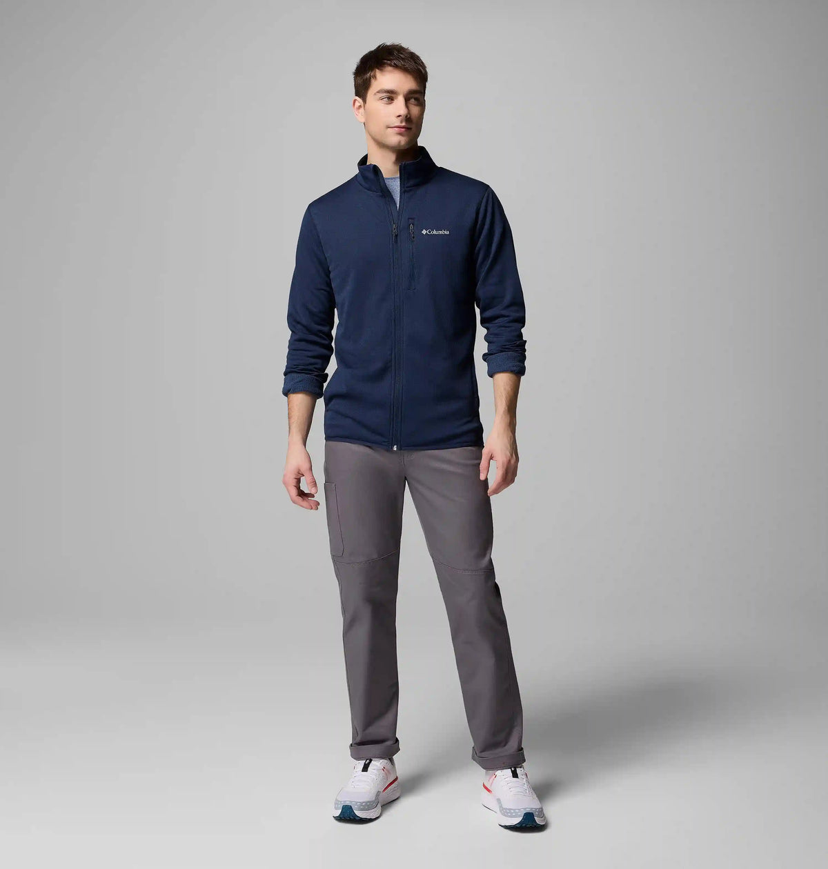 Men's Essential Hike Grid Fleece Full Zip Jacket - Tall