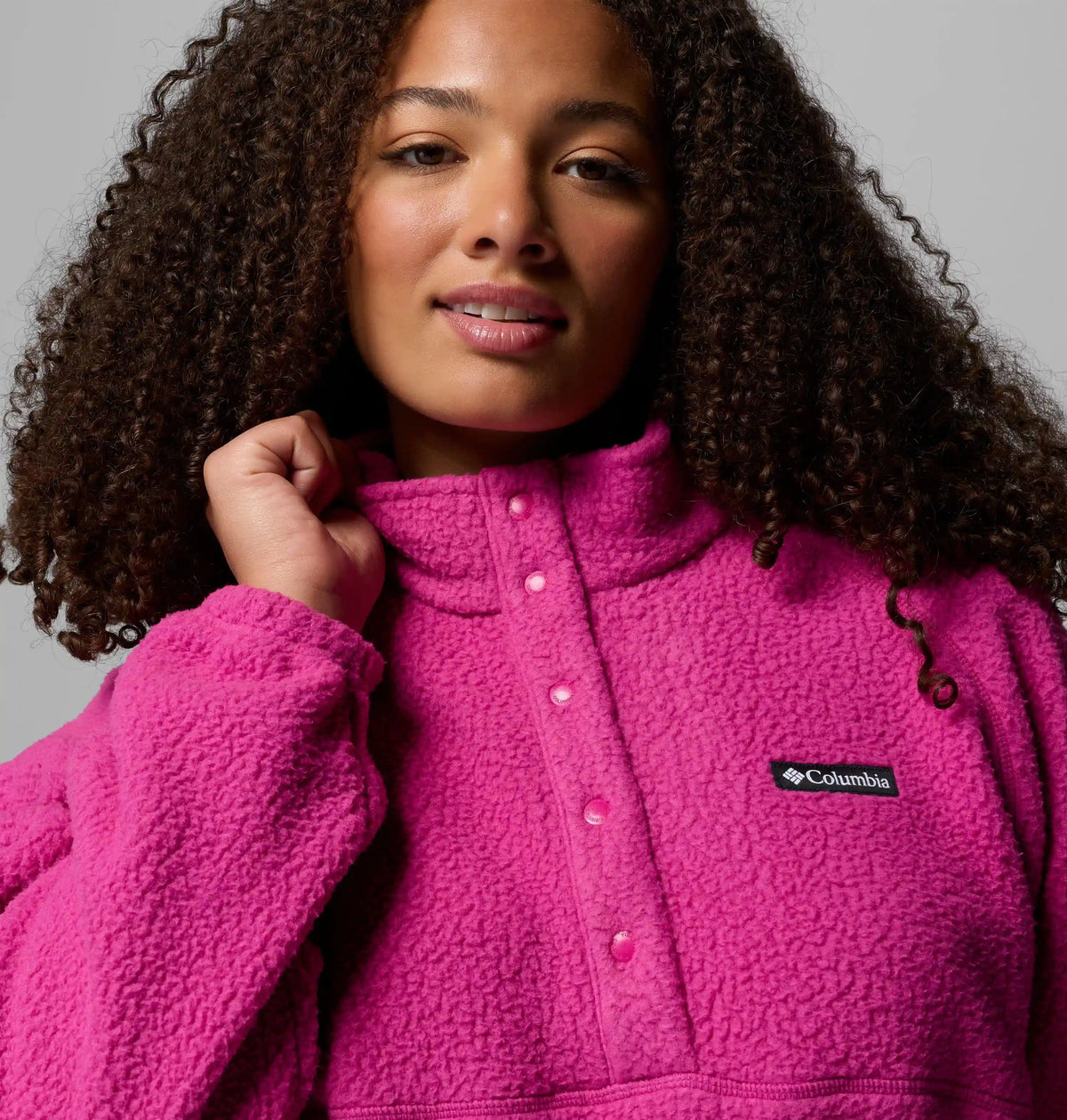 Women's Jasper Ridge Pebbled Fleece Half Snap - Plus Size