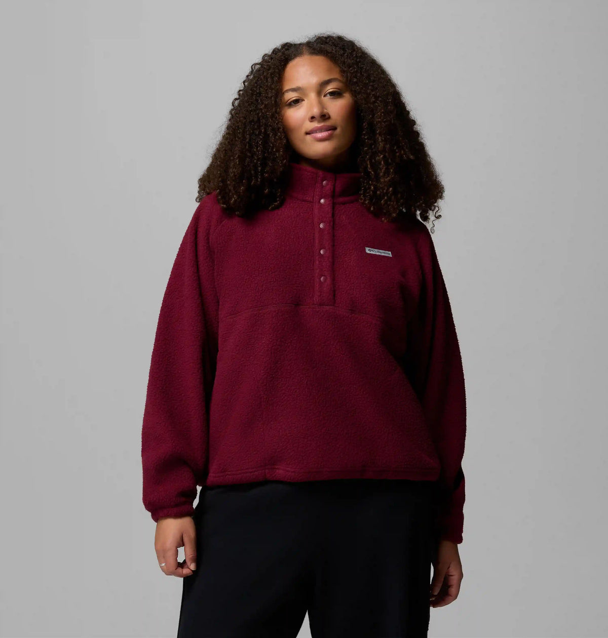 Women's Jasper Ridge Pebbled Fleece Half Snap - Plus Size