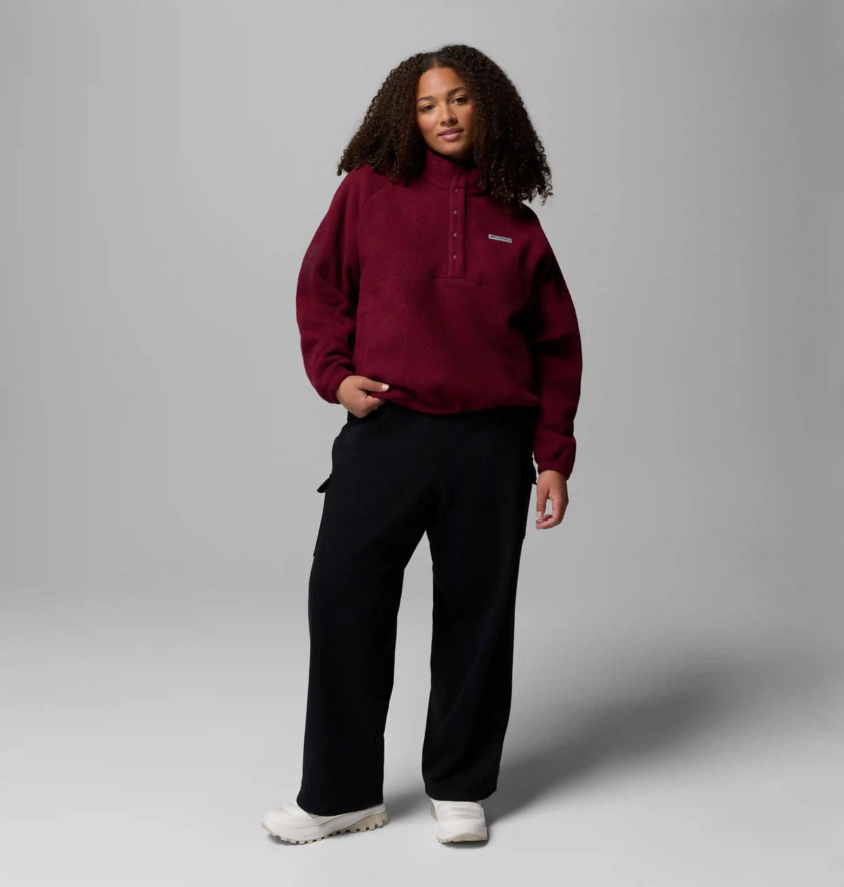 Women's Jasper Ridge Pebbled Fleece Half Snap - Plus Size