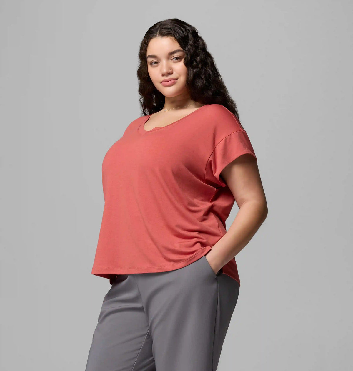 Women's Daniela Falls V-Neck Short Sleeve Tee - Plus Size