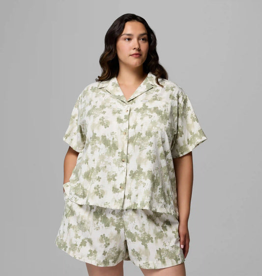 Women's Sucker for Summer Print Short Sleeve Shirt - Plus Size