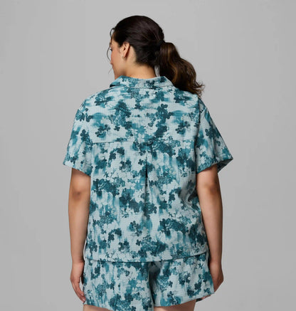 Women's Sucker for Summer Print Short Sleeve Shirt - Plus Size