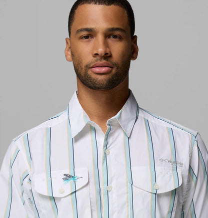 Men's PFG Bonefish Flats Printed Short Sleeve Shirt