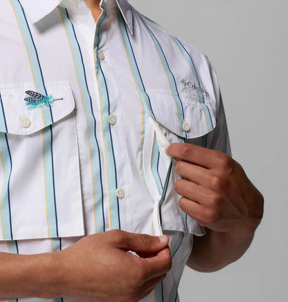 Men's PFG Bonefish Flats Printed Short Sleeve Shirt