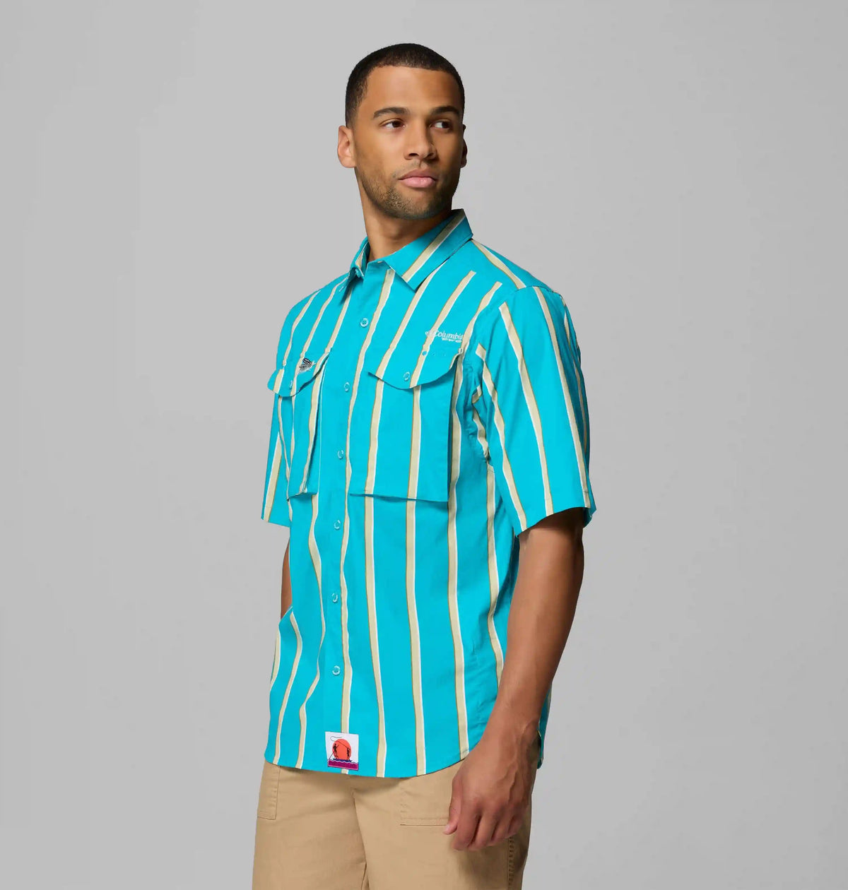 Men's PFG Bonefish Flats Printed Short Sleeve Shirt