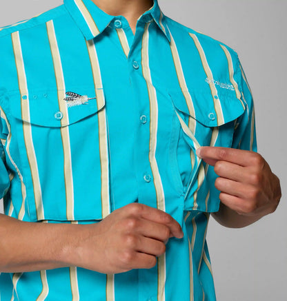 Men's PFG Bonefish Flats Printed Short Sleeve Shirt