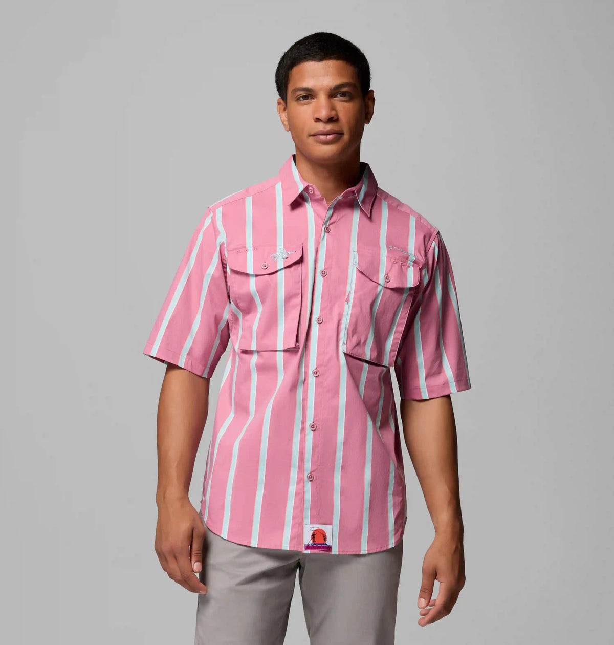 Men's PFG Bonefish Flats Printed Short Sleeve Shirt