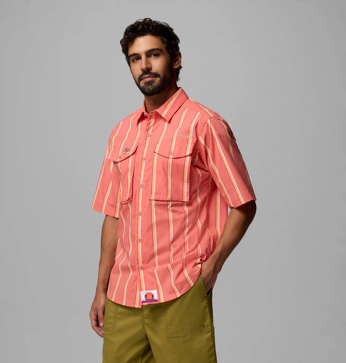 Men's PFG Bonefish Flats Printed Short Sleeve Shirt