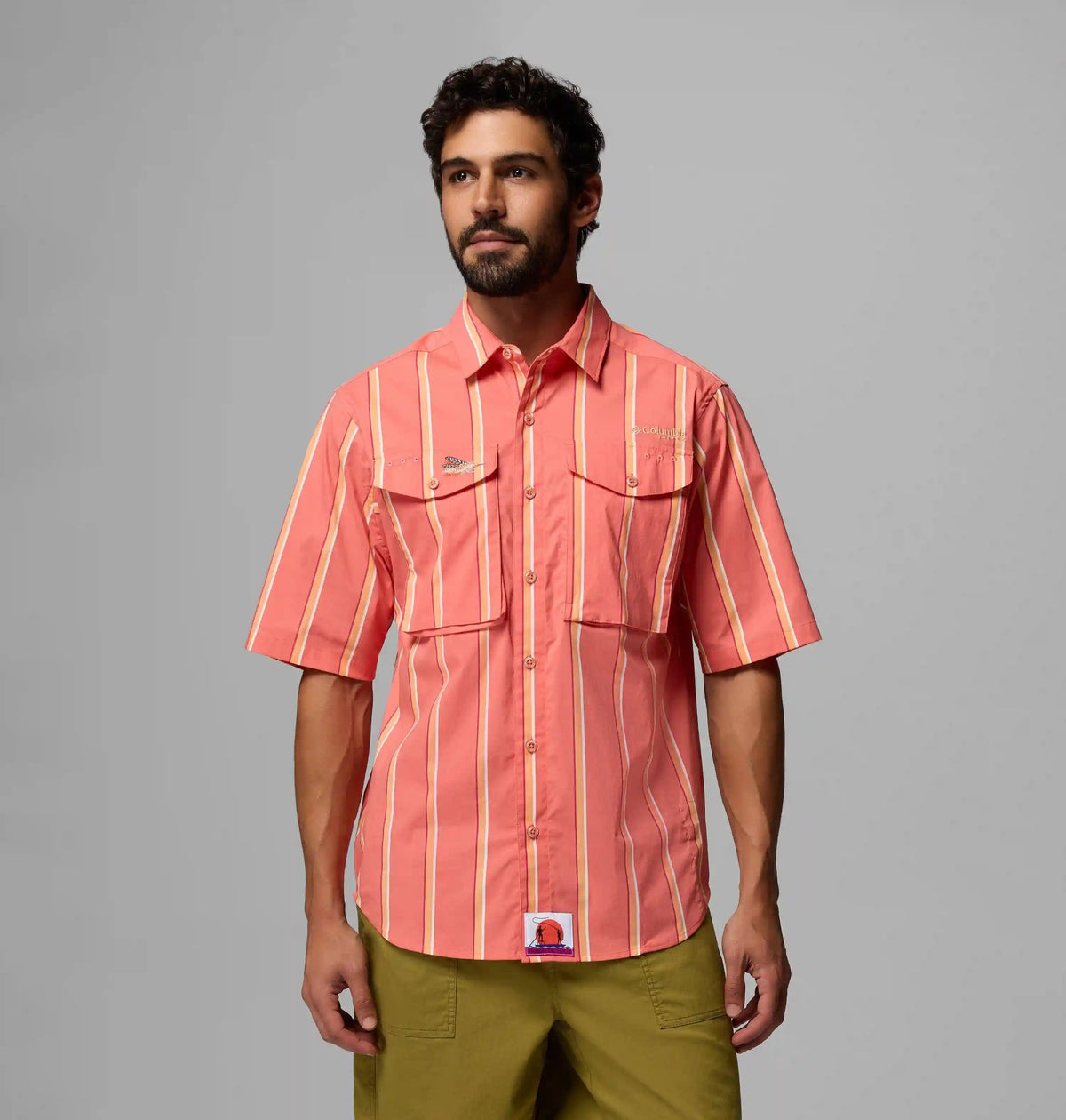 Men's PFG Bonefish Flats Printed Short Sleeve Shirt