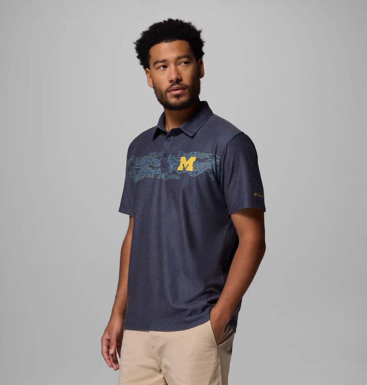 Men's Collegiate Thistletown Hills Printed Polo - Michigan