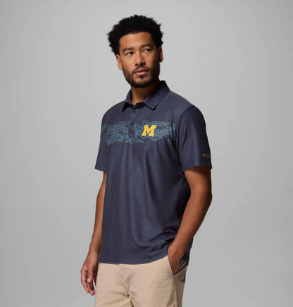 Men's Collegiate Thistletown Hills Printed Polo - Michigan