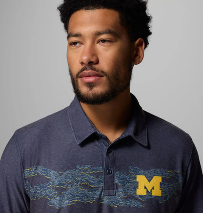 Men's Collegiate Thistletown Hills Printed Polo - Michigan