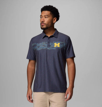 Men's Collegiate Thistletown Hills Printed Polo - Michigan