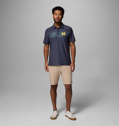 Men's Collegiate Thistletown Hills Printed Polo - Michigan