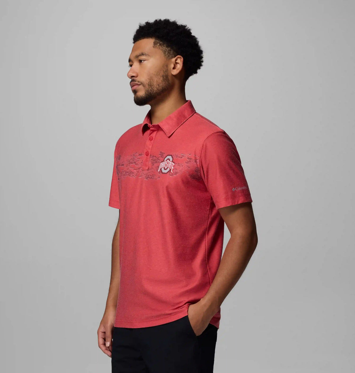 Men's Collegiate Thistletown Hills Printed Polo - Ohio State
